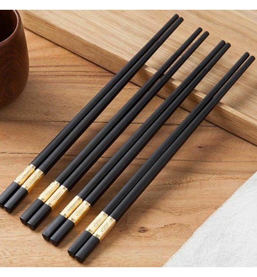 Non-Slip Chopsticks Food Stick Durable Alloy Chopsticks Set
