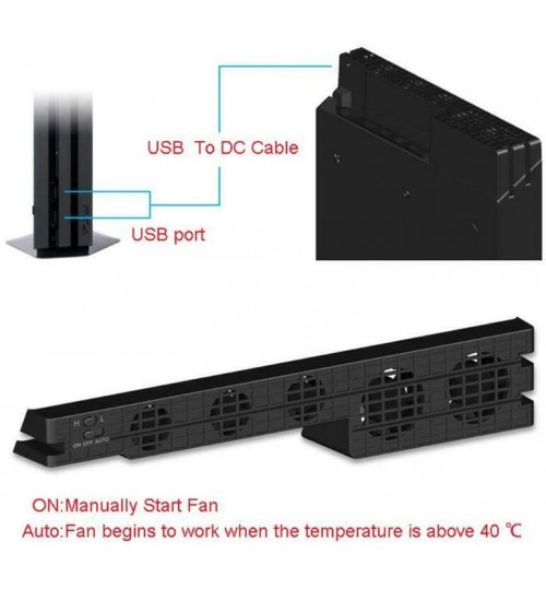 PS4 Pro 5-fan harici süper turbo USB soğutma fanı