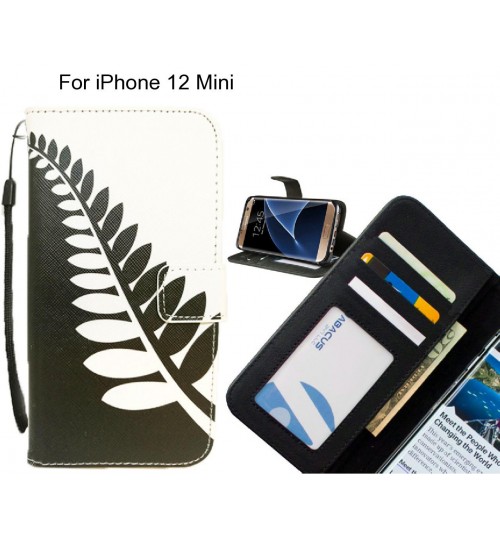 iPhone 12 Mini case 3 card leather wallet case printed ID