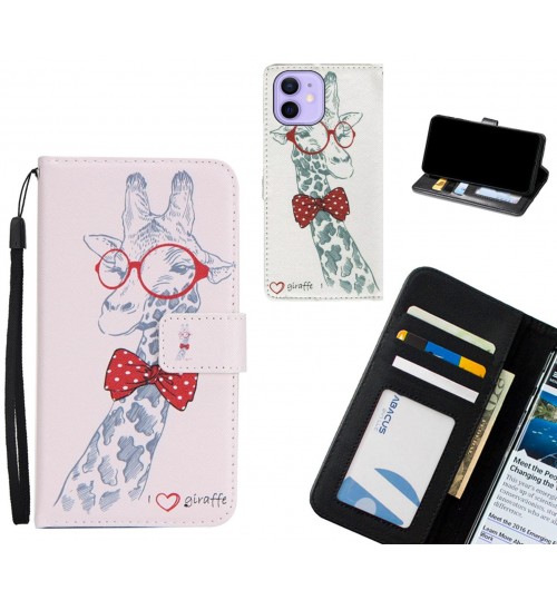 iPhone 12 Mini case 3 card leather wallet case printed ID