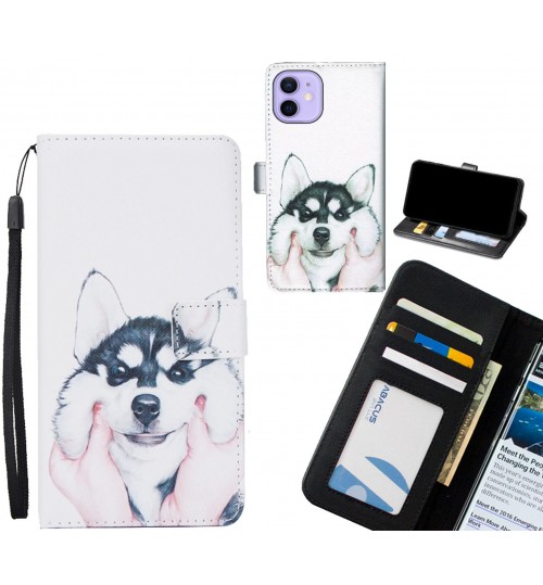 iPhone 12 Mini case 3 card leather wallet case printed ID