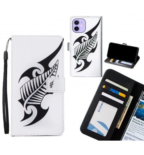 iPhone 12 Mini case 3 card leather wallet case printed ID