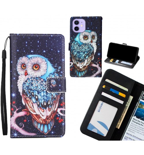 iPhone 12 Mini case 3 card leather wallet case printed ID