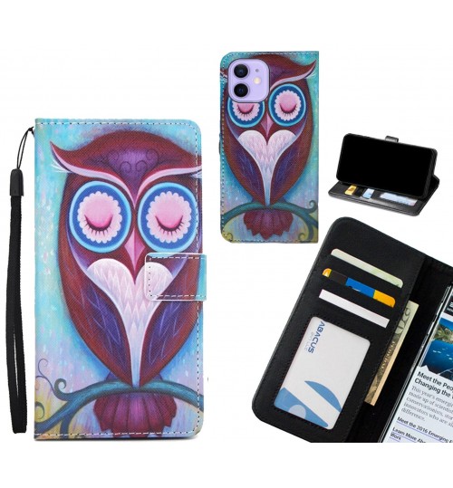 iPhone 12 Mini case 3 card leather wallet case printed ID