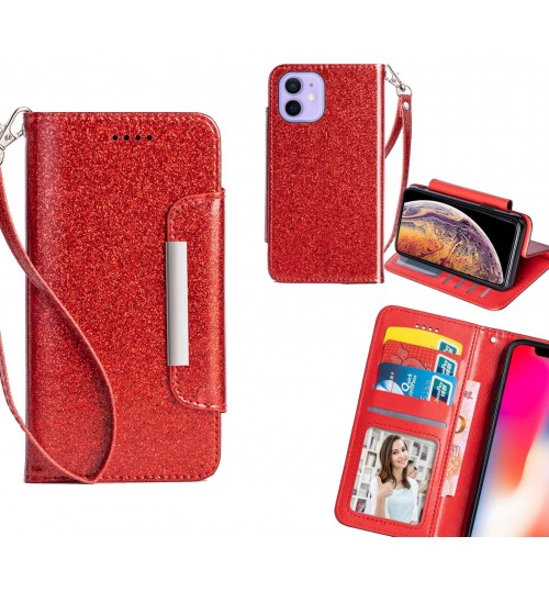 iPhone 12 Mini Case Glitter wallet Case ID wide Magnetic Closure