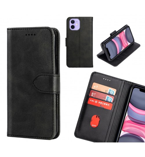 Iphone 12 Mini Case Premium Leather Id Wallet Case - Black