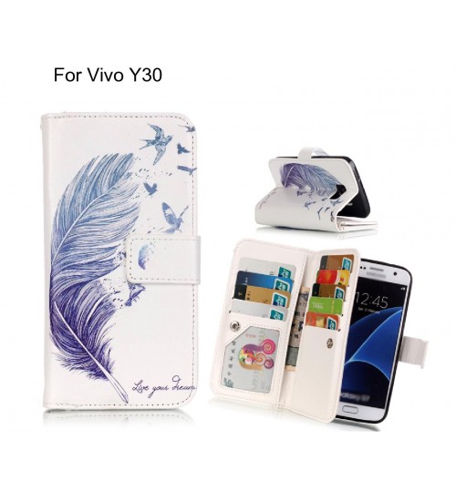 Vivo Y30 case Multifunction wallet leather case