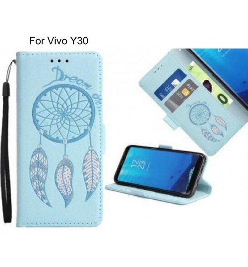 Vivo Y30  case Dream Cather Leather Wallet cover case