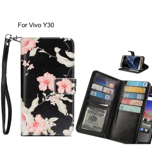 Vivo Y30 case Multifunction wallet leather case