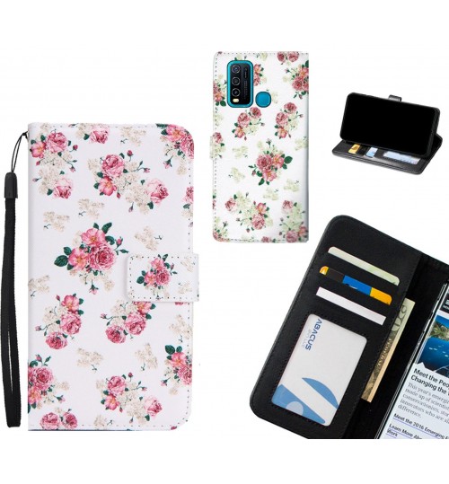 Vivo Y30 case 3 card leather wallet case printed ID