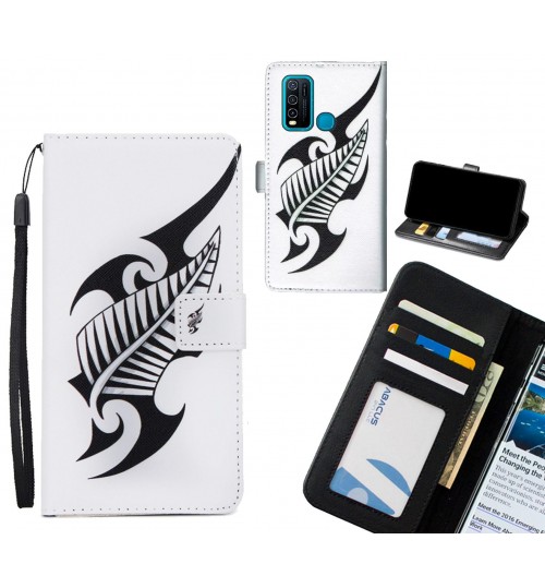 Vivo Y30 case 3 card leather wallet case printed ID