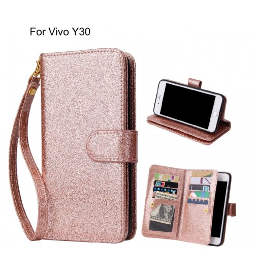 Vivo Y30 Case Glaring Multifunction Wallet Leather Case