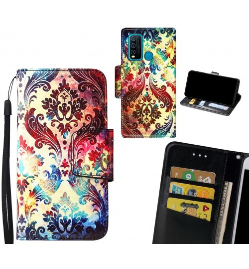 Vivo Y30 Case wallet fine leather case printed