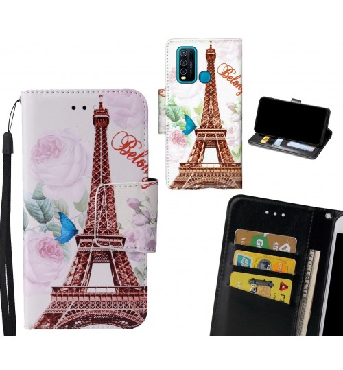 Vivo Y30 Case wallet fine leather case printed