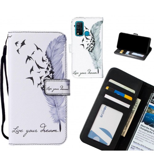 Vivo Y30 case leather wallet case printed ID