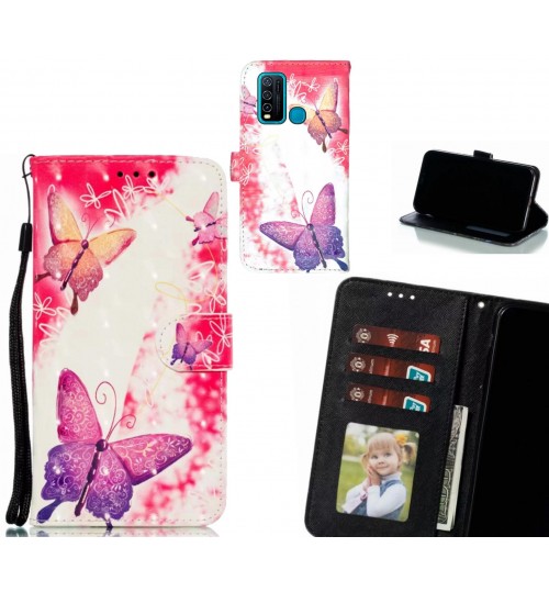 Vivo Y30 Case Leather Wallet Case 3D Pattern Printed