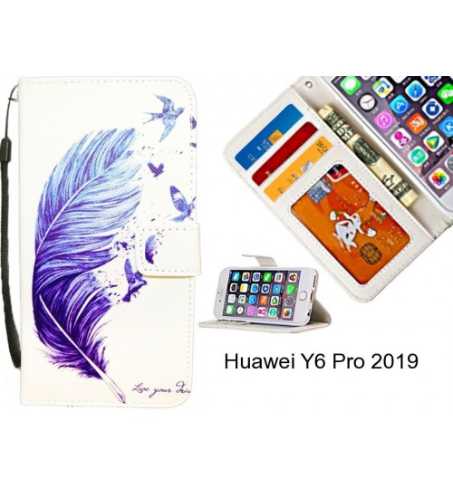 Huawei Y6 Pro 2019 case 3 card leather wallet case printed ID