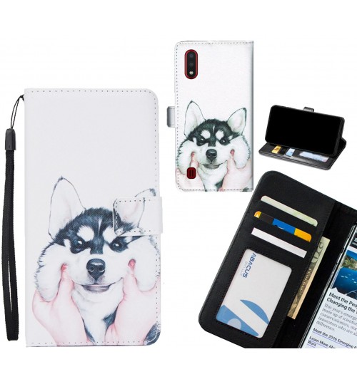 Samsung Galaxy A01 case 3 card leather wallet case printed ID