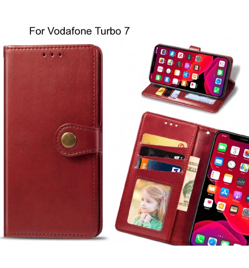 Vodafone Turbo 7 Case Premium Leather ID Wallet Case