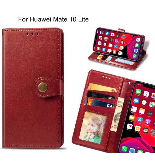 Huawei Mate 10 Lite Case Premium Leather ID Wallet Case
