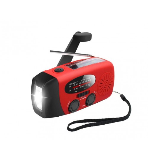 Emergency Solar Hand Crank AM/FM Radio Flashlight