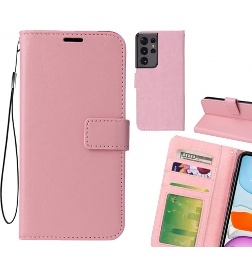 Galaxy S21 Ultra case Fine leather wallet case