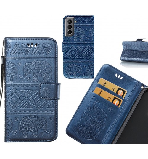 Galaxy S21 case Wallet Leather case Embossed Elephant Pattern