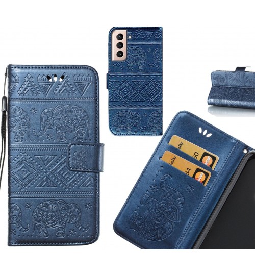 Galaxy S21 Plus case Wallet Leather case Embossed Elephant Pattern