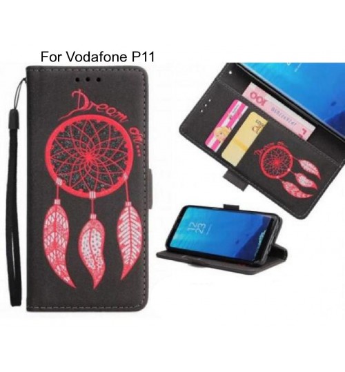Vodafone P11  case Dream Cather Leather Wallet cover case