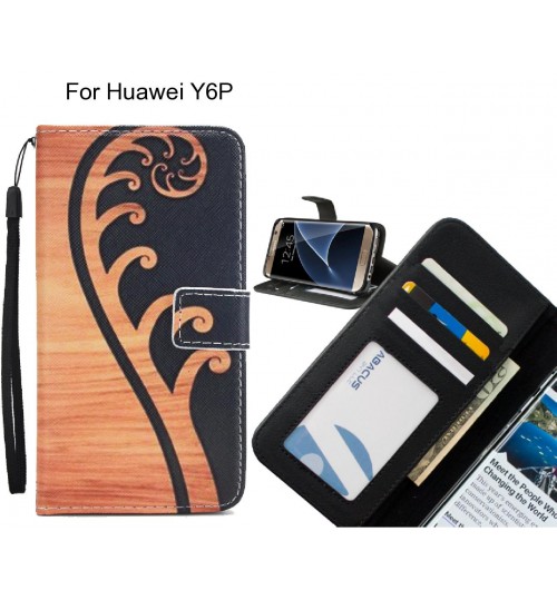 Huawei Y6P case 3 card leather wallet case printed ID