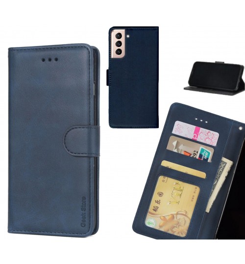 Galaxy S21 Plus Case Executive Leather Wallet Case - Blue