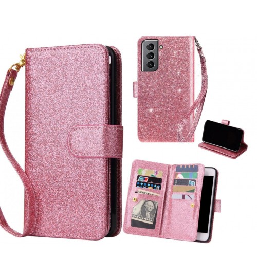 Galaxy S21 Case Glaring Multifunction Wallet Leather Case