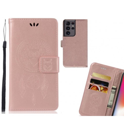 Galaxy S21 Ultra Case Embossed wallet case owl