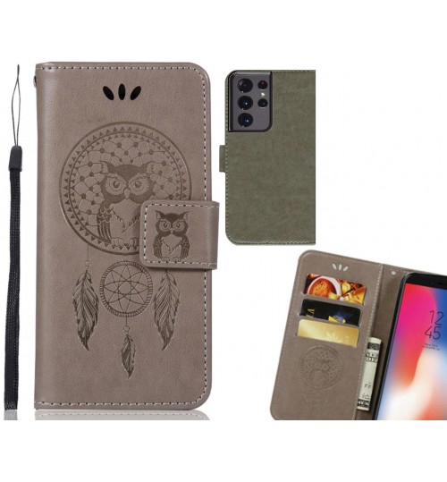 Galaxy S21 Ultra Case Embossed wallet case owl