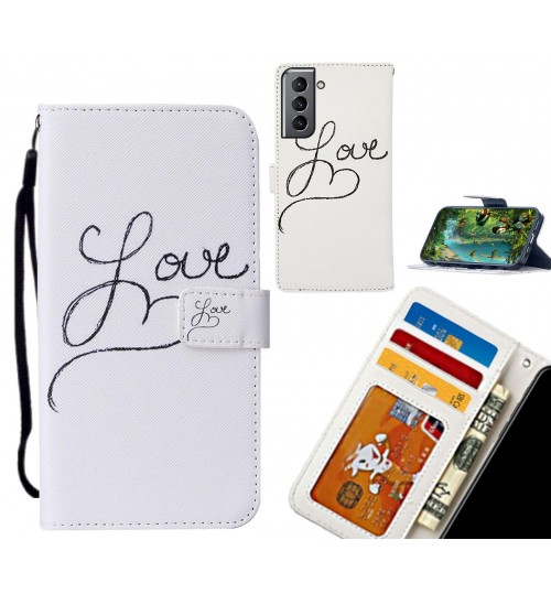 Galaxy S21 case leather wallet case printed ID