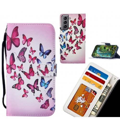 Galaxy S21 case leather wallet case printed ID