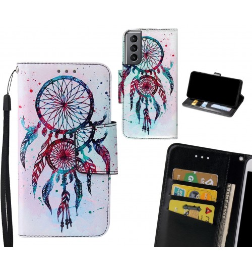 Galaxy S21 Case wallet fine leather case printed