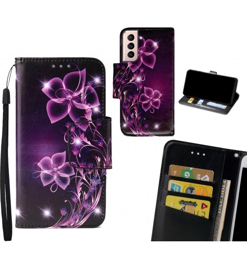 Galaxy S21 Plus Case wallet fine leather case printed