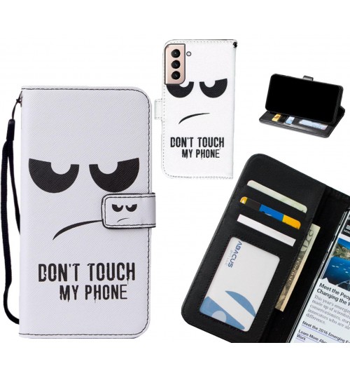 Galaxy S21 Plus case leather wallet case printed ID