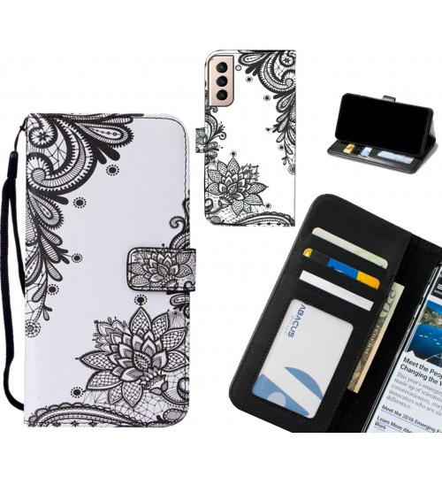 Galaxy S21 Plus case leather wallet case printed ID