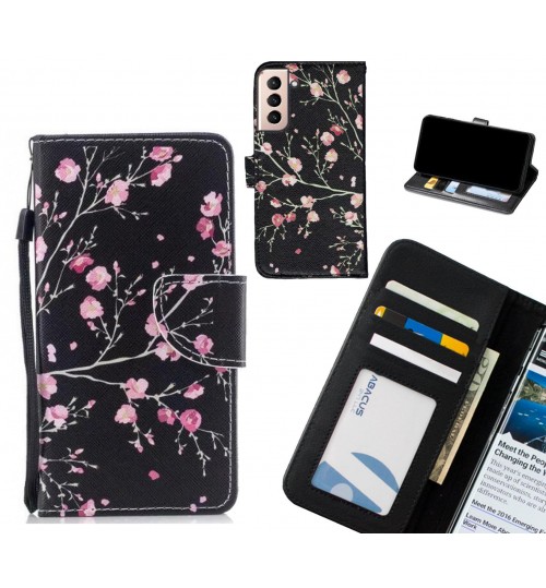 Galaxy S21 Plus case leather wallet case printed ID