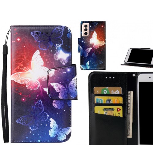 Galaxy S21 Plus Case wallet fine leather case printed