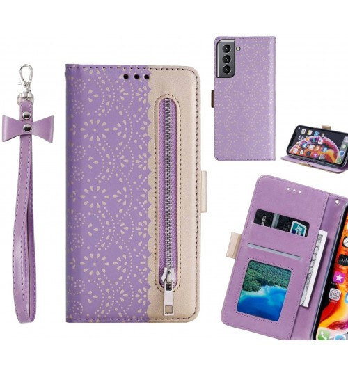 Galaxy S21 Case Multifunctional Wallet Case - Purple