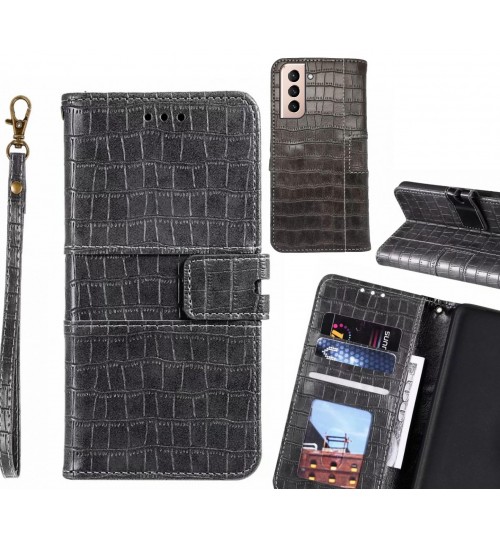 Galaxy S21 Plus case croco wallet Leather case