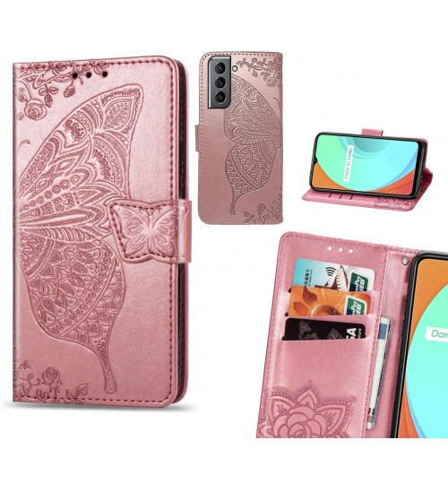 Galaxy S21 case Embossed Butterfly Wallet Leather Case