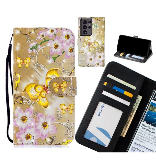 Galaxy S21 Ultra Case Leather Wallet Case 3D Pattern Printed