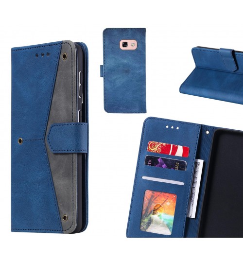 Galaxy A3 2017 Case Wallet Denim Leather Case Cover - Blue