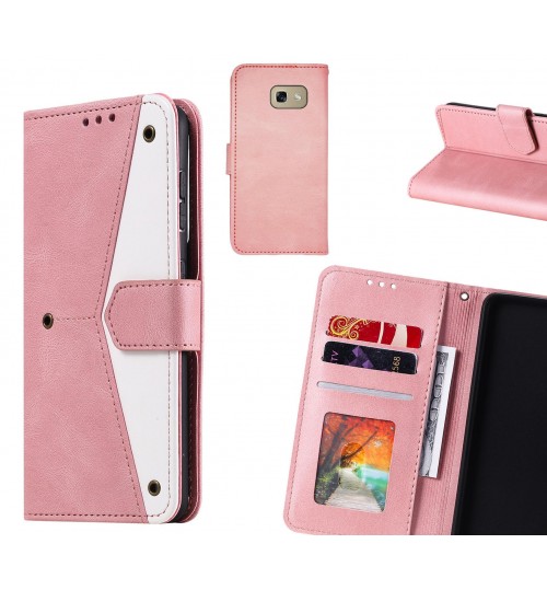 Galaxy A5 2017 Case Wallet Denim Leather Case Cover - Pink