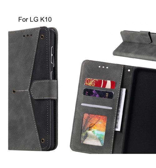 LG K10 Case Wallet Denim Leather Case Cover