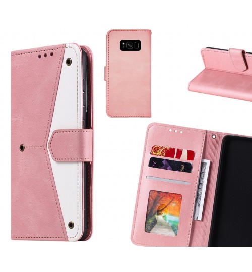 Galaxy S8 Plus Case Wallet Denim Leather Case Cover - Pink